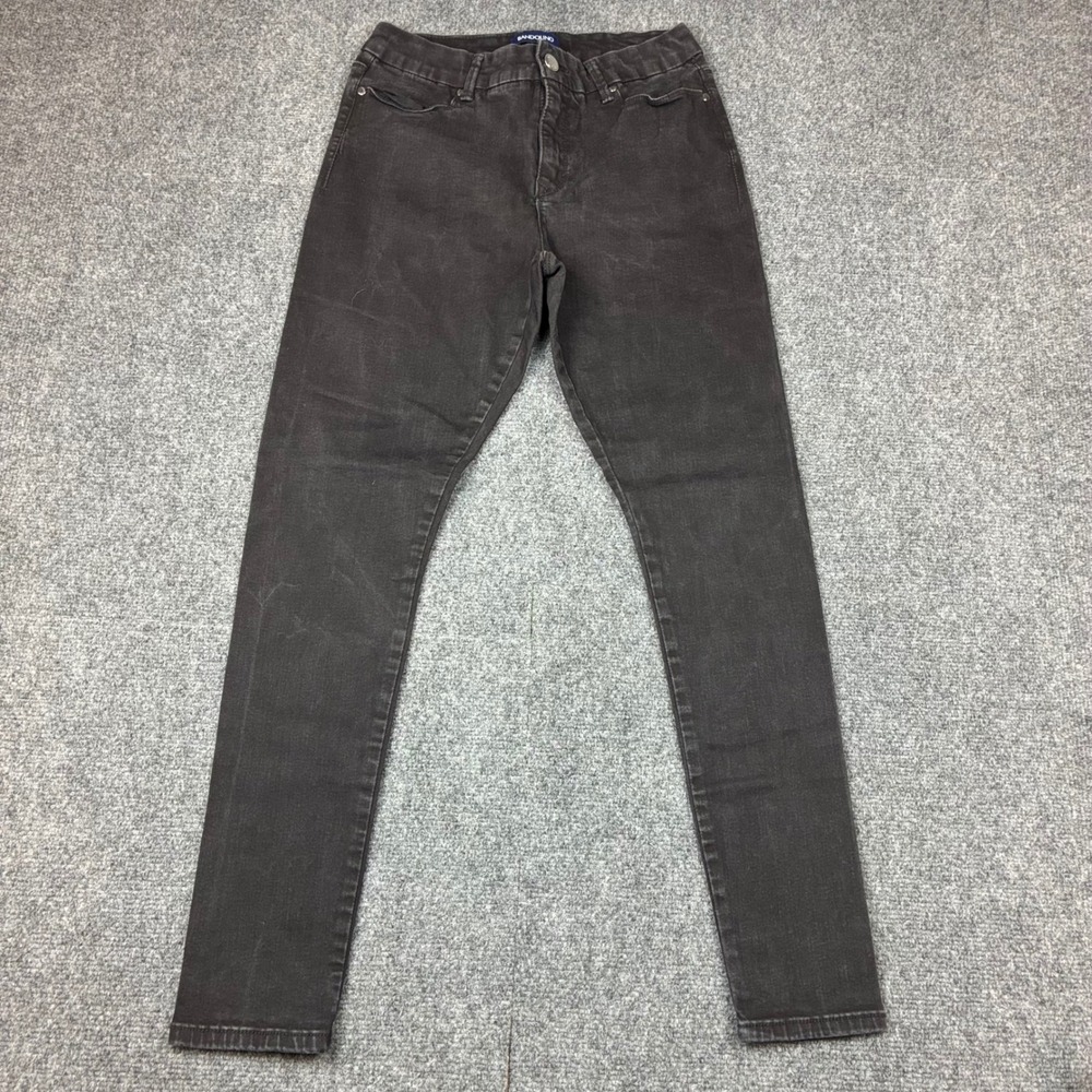 Bandolino Smooth Operator Skinny Jeans Womens 8 Faded Black Stretch Denim Pants